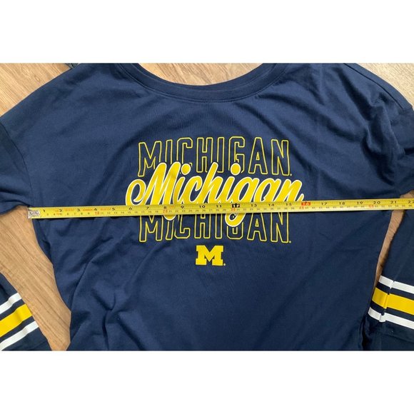 NWT Women's Michigan Wolverines Lightweight Long Sleeve T-Shirt - Navy  Size: Sm - Picture 5 of 13
